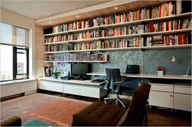 リビング,本棚,作り付け,ワークスペース